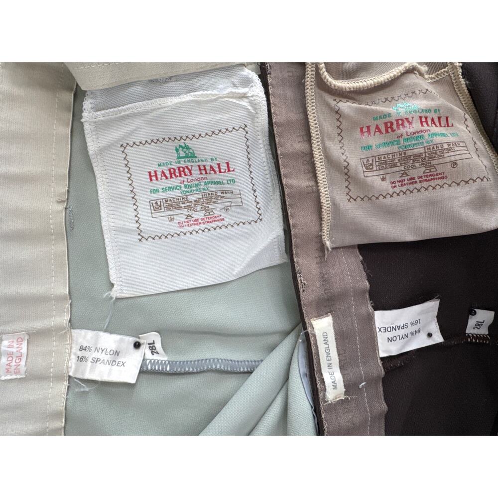 Vintage 1980s Harry Hall London Riding Breeches 28L Leather Patch Set 28L - Picture 12 of 14